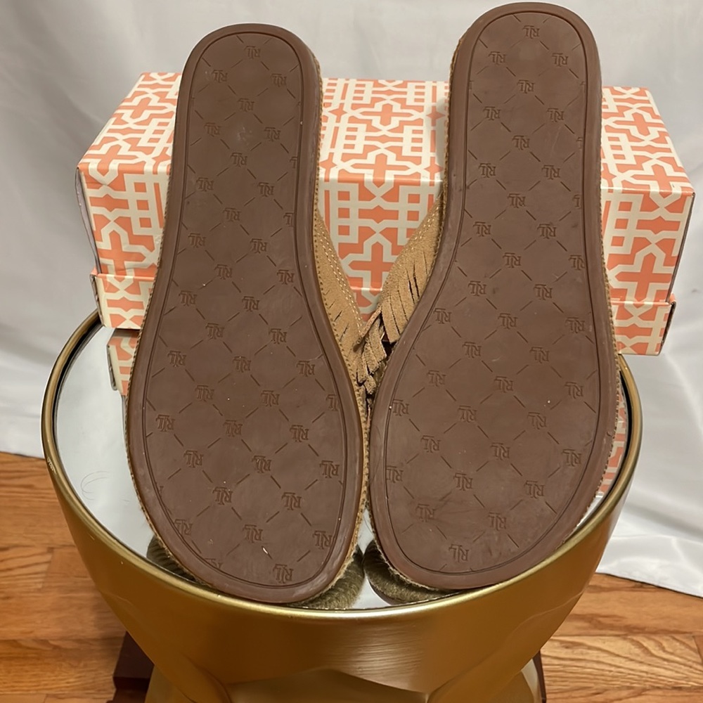 Lauren Ralph Lauren Fringe Sandals in Beige - Picture 2 of 2